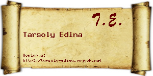 Tarsoly Edina névjegykártya