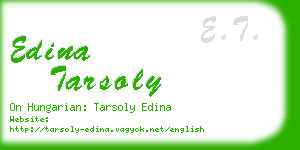 edina tarsoly business card